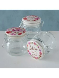 3-delige Set: Voorraadglazen "Rosella" Meerkleurig - 500 Ml -Boltze boltze 3 delige set voorraadglazen rosella meerkleurig 500 ml 5