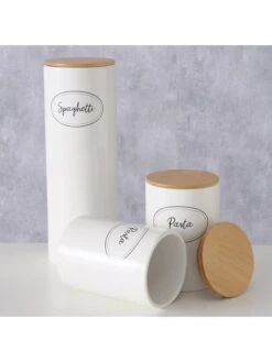 3-delige Set: Voorraadpotten "Cucina" Wit -Boltze boltze 3 delige set voorraadpotten cucina wit 5