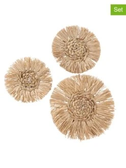 3-delige Set: Wandobjecten "Alkius" Beige