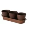4-delige Bloempottenset "Seluna" Bruin -Boltze boltze 4 delige bloempottenset seluna bruin