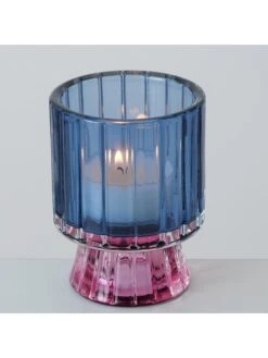 4-delige Set: Windlichten "Glance" Meerkleurig - (H)7,5 Cm -Boltze boltze 4 delige set windlichten glance meerkleurig h 7 5 cm 1