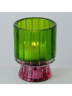 4-delige Set: Windlichten "Glance" Meerkleurig - (H)7,5 Cm -Boltze boltze 4 delige set windlichten glance meerkleurig h 7 5 cm 3