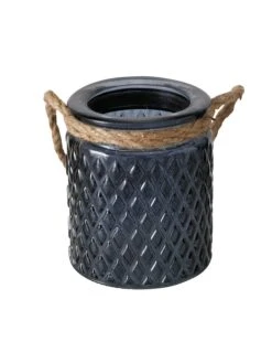 4-delige Set: Windlichten "Trax" Donkerblauw - (H)8 Cm -Boltze boltze 4 delige set windlichten trax donkerblauw h 8 cm 1