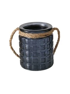 4-delige Set: Windlichten "Trax" Donkerblauw - (H)8 Cm -Boltze boltze 4 delige set windlichten trax donkerblauw h 8 cm 2