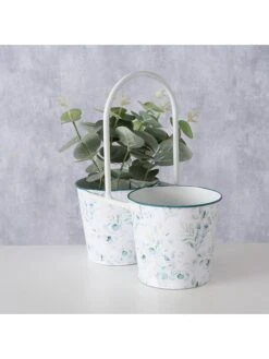 Bloempot "Eukana" Wit - (B)23 X (H)25 X (D)12 Cm -Boltze boltze bloempot eukana wit b 23 x h 25 x d 12 cm 1