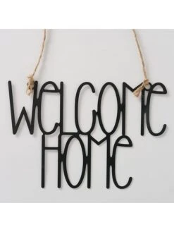 Decoratief Bordje "Welcome Home" Zwart - (B)26,5 X (H)18 Cm -Boltze boltze decoratief bordje welcome home zwart b 26 5 x h 18 cm 2
