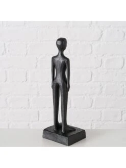 Decoratief Figuur "Vrouw" Zwart - (H)23 Cm -Boltze boltze decoratief figuur vrouw zwart h 23 cm 2