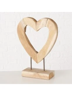 Decoratief Object "Inima" Naturel/zilverkleurig - (B)30 X (H)40 X (D)10 Cm -Boltze boltze decoratief object inima naturel zilverkleurig b 30 x h 40 x d 10 cm 2