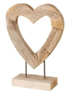 Decoratief Object "Inima" Naturel/zilverkleurig - (B)30 X (H)40 X (D)10 Cm