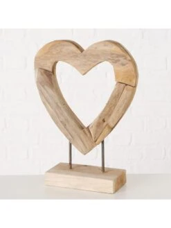 Decoratief Object "Inima" Naturel/zilverkleurig - (B)30 X (H)40 X (D)10 Cm -Boltze boltze decoratief object inima naturel zilverkleurig b 30 x h 40 x d 10 cm 3