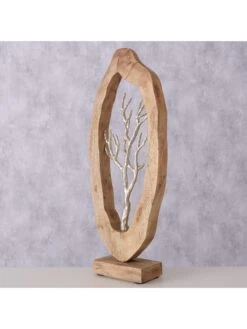 Decoratief Object "Ivelan" Naturel/zilverkleurig - (B)23 X (H)58 X (D)9 Cm -Boltze boltze decoratief object ivelan naturel zilverkleurig b 23 x h 58 x d 9 cm 3