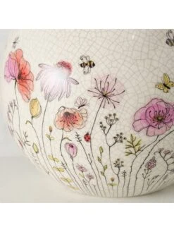 Boltze -Boltze boltze decoratieve bal babette creme meerkleurig o 12 cm 1