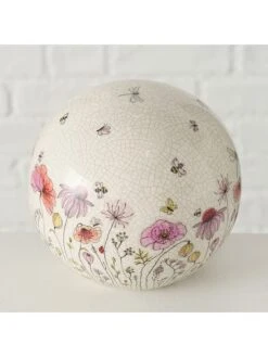 Decoratieve Bal "Babette" Crème/meerkleurig - Ø 12 Cm -Boltze boltze decoratieve bal babette creme meerkleurig o 12 cm 2