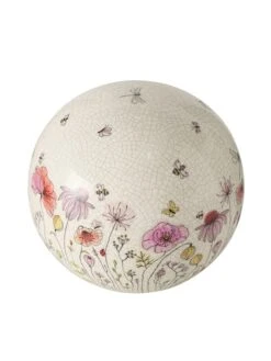 Boltze 21 Decoratieve Bal "Babette" Crème/meerkleurig - Ø 12 Cm