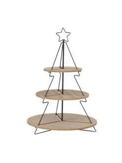 Etagère "Linella" Lichtbruin - (H)60 X Ø 42 Cm