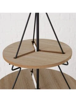 Etagère "Linella" Lichtbruin - (H)60 X Ø 42 Cm -Boltze boltze etagere linella lichtbruin h 60 x o 42 cm 3