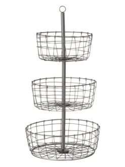 Etagère "Visby" Zwart - (H)62 X Ø 33 Cm