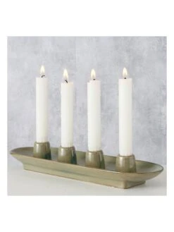 Kaarsenbord "Runyo" Groen - (L)34 X (B)10 Cm -Boltze boltze kaarsenbord runyo groen l 34 x b 10 cm 1