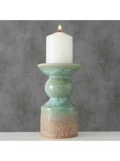 Kaarsenhouder "Peruya" Groen - (H)15 Cm -Boltze boltze kaarsenhouder peruya groen h 15 cm 3