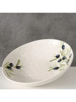 Kom "Oliva" Wit - (H)7 X Ø 34 Cm -Boltze boltze kom oliva wit h 7 x o 34 cm 2