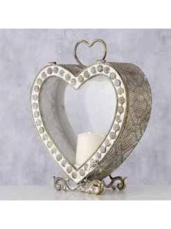 Lantaarn "Adagio" Zilverkleurig - (B)10 X (H)31 Cm -Boltze boltze lantaarn adagio zilverkleurig b 10 x h 31 cm 1