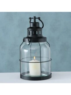 Lantaarn "Morsum" Zwart - (H)32 Cm -Boltze boltze lantaarn morsum zwart h 32 cm 1