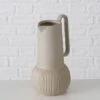 Vaas "Bromery" Beige - (H)22 Cm -Boltze boltze vaas bromery beige h 22 cm