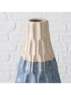 Vaas "Inma" Blauw - (H)36 Cm -Boltze boltze vaas inma blauw h 36 cm 2