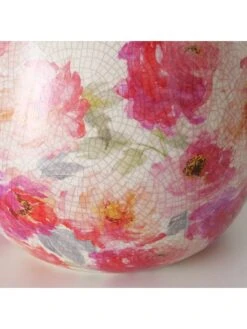 Vaas "Karella" Crème/roze - (H )19 X Ø 22 Cm -Boltze boltze vaas karella creme roze h 19 x o 22 cm 2