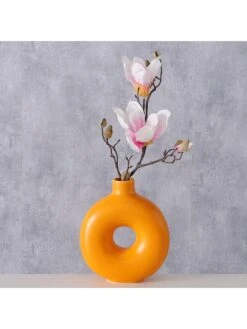 Vaas "Lanyo" Oranje - (H)20 Cm -Boltze boltze vaas lanyo oranje h 20 cm 1