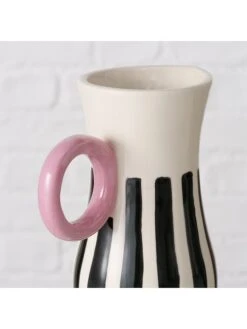 Vaas "Spiky" Crème - (H)19 Cm -Boltze boltze vaas spiky creme h 19 cm 2