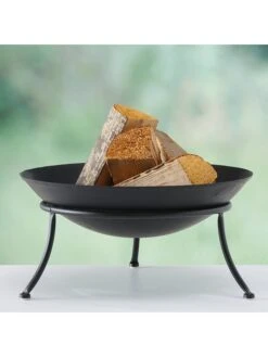 Vuurschaal "Seona" Zwart - (H)23 X Ø 47 Cm -Boltze boltze vuurschaal seona zwart h 23 x o 47 cm 4