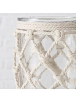 Windlicht "Netty" Crème/transparant - (H)18 Cm -Boltze boltze windlicht netty creme transparant h 18 cm 3