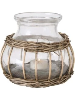 Windlicht "Velato" Transparant - (H)14 Cm